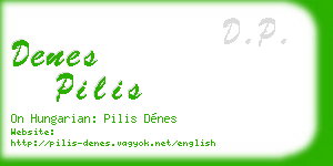 denes pilis business card